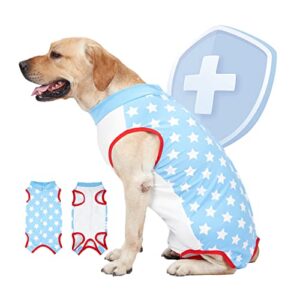 dog surgery recovery suit, dog recovery suit female male surgical recovery shirt bodysuit calm vest for neutering, physiological, weaning, anti licking