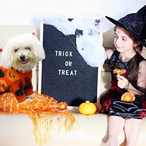 CooShou Halloween Sweater Costume for Dogs Cat Pumpkin Knitwear Clothes Costume with Pumpkin Kitten Pattern Dog Halloween Sweater Coat for Kittens Small Dogs Cats S