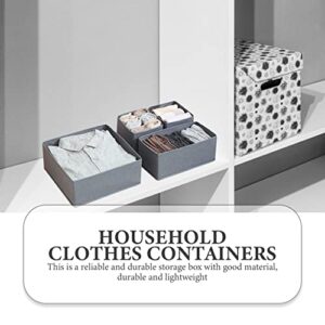 Cloth Drawer Organizer Dresser Drawer Organizer, 6pcs Foldable Cloth Storage Box Closet Cube Basket Bins Containers Divider with Drawers for Underwear Bra Socks Ties Scarves Grey