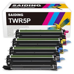 saiding twr5p remanufactured imaging drum cartridge compatible for dell 331-8434 s3840 s3845 for s3840cdn s3845cdn c2660dn c3760n c3760dn c3765dnf c2665dnf mfp color smart mfp s3845cdn printer(4 pack)