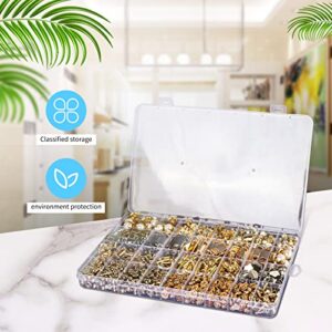 FYY (2 Pack Plastic Organizer Box 36 Grids, Clear Plastic Organizer Box Storage, Jewelry Craft Storage Container, Bead Box, Fishing Tackles Box, Jewelry Box, Embroidery DIY Art Craft Accessory