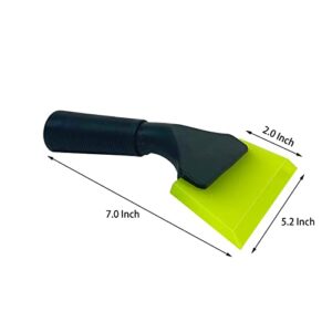 Small Squeegee Window Tint Squeegee, Silicone Squeegee for Car Window, Windshield, Shower Glass Door, Mirror with Anti-Slip Handle (Green)