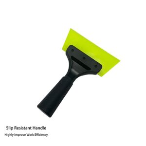 Small Squeegee Window Tint Squeegee, Silicone Squeegee for Car Window, Windshield, Shower Glass Door, Mirror with Anti-Slip Handle (Green)