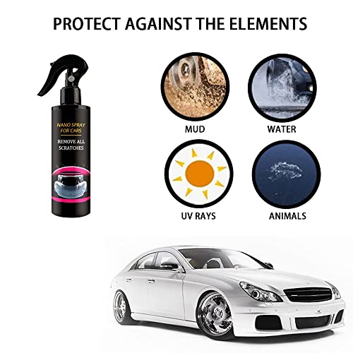 Ginotech Car Scratch Repair Nano Spray, Car Nano Scratch Removal Spray, Fast Repair Scratches Nano Car Scratch Repairing Polish Spray for All Car Body (120ML,1PCS)