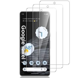 [3-pack] lywhl for google pixel 7 5g screen protector, 9h hardness hd clear tempered glass film for pixel 7 5g 2022 [fingerprint unlock compatible], anti scratch bubble free (not for pixel 7 pro)