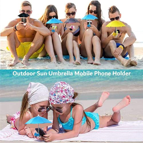 Phone Umbrella Suction Cup Stand,Phone Umbrella for Sun Shad,Outdoor Anti-Glare Cell Phone Cute Sunshade Holder，Car Navigation Sun Shade Visor,Sun Hood Shield Block Glare (Blue)