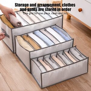 plplaaoo Clothes Drawer Organizer, Wardrobe Clothes Organizer, 7 Grids Large Capacity Stackable Odorless Fabrics Space Saving Clothes Storage Organizer for Bedroom Dorm Room(White)