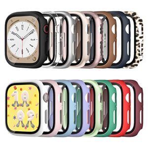 [16 pack] commuter for apple watch se (2nd gen)/se/6/5/4 screen protector, (2022 new) hard pc ultra-thin protective face cover built-in tempered glass film for iwatch se 2/se/6/5/4 40mm