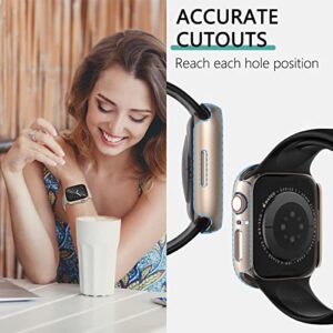 [16 Pack] COMMUTER for Apple Watch SE (2nd Gen)/SE/6/5/4 Screen Protector, (2022 New) Hard PC Ultra-Thin Protective Face Cover Built-in Tempered Glass Film for iWatch SE 2/SE/6/5/4 40mm