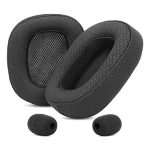 taizichangqin ear pads ear cushions mic foam kit earpads replacement compatible with logitech g430 g431 g432 g433 g332 headphone ( upgrade fabric )