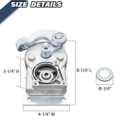 379160, RV Gear Box Linkage with A, Compatible with Lippert Kwikee Electric Steps Series 22, 23, 28A, 30, 32, 33, 34, 35, 36, 38, and 40 | New, Grey, 8-1/4" L x 3-1/4" H x 4-1/4" W, Replace# 1101425