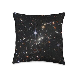 james webb space telescope jwst throw pillow, 16x16, multicolor