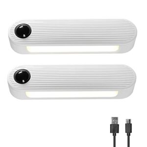 aimilar rechargeable motion sensor night light dimmable led night lights for kids bedrooms usb chargeable magnetic nightlights for kids room bathroom cabinet closet hallway (2 pack) (white)