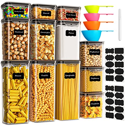 JSCARES 34 PCS Food Storage Containers Set and Food Storage Containers Set with Airtight Lids BPA-Free Plastic Food Container for Kitchen Storage Organization