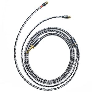 gucraftsman mmcx 7n single crystal copper/silver mixed replacement cables for shure se846 se535 aonic 5 xelento remote t8ie t9ie ibasso it07 am05 dunu dk4001 andromeda vega solaris atlas (4.4mm plug)