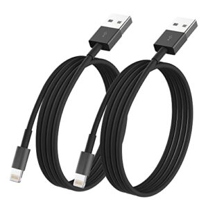 iphone charger, [apple mfi certified] 2pack 3ft fast lightning cable for long iphone cable cord, apple charging cable cord for iphone 12/11 pro/11/xs max/xr/8/7/6s/6/5s/se ipad/air original black