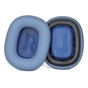 INSOLKIDON 2PCS Replacement Headphone Ear Cushion Kit, Comfortable, Good-Breathable Headphone Ear Pads Suitable For IPHONE Airpods Max sponge the fabric earmuffs (Blue)