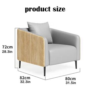 Sofa Couch Faux Leather Living Room Sofa with Throw Pillows Breathable Fabric Sofa Couch Carbon Steel Support Legs High Density High Rebound Sponge Cushions for Living Room Office