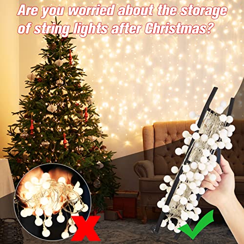 YOUNGJOY All Purpose Christmas Christmas Lights Storage Holder Holiday Lights Holder Light Cord Wind Up Xmas Bead Garland Organizer Cord Hose Wind Up Bulk(16 Inch Black Style A, 5 Pcs)