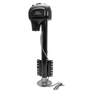 quick products jq-3500smb power a-frame electric tongue jack with side-mount, led work light for camper trailer, rv - 3,650 lbs. capacity (higher then standard 3,500 lbs. jack!), black