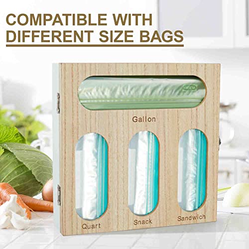 Bag Storage Organizer, Ziplock Bag Storage Organizer for Kitchen Drawer, Compatible with Gallon, Quart, Sandwich, Slider & Snack Variety Size Bag