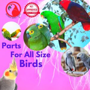 Bonka Bird Toys 3803 Pk24 Acrylic Meteors Foot Talon Craft Part Bird Toys Colored Drilled Plastic Asteroid Comet Rocks Cockatiel Conures Amazons