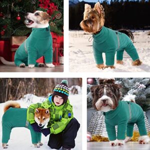 IDOMIK Dog Winter Coat Polar Fleece Clothes Windproof Full Body Pullover Jacket,Pet Cold Weather Warm Vest Onesie Jumpsuit Pajamas Apparel Outfit,High Collar Reflective Snowsuit Sweater For Small Dogs