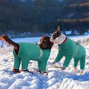 IDOMIK Dog Winter Coat Polar Fleece Clothes Windproof Full Body Pullover Jacket,Pet Cold Weather Warm Vest Onesie Jumpsuit Pajamas Apparel Outfit,High Collar Reflective Snowsuit Sweater For Small Dogs