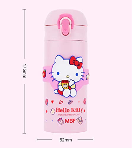 Hello Kitty Stainless Steel Insulated Water Bottle 350ml - Pink