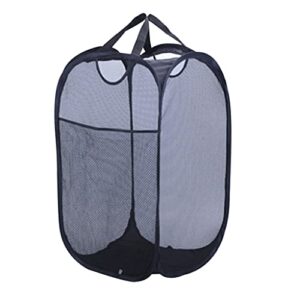 tjlss storage bin hamper mesh bag organizer portable home foldable multifunctional laundry basket washing clothes (color : blue, size : one size)