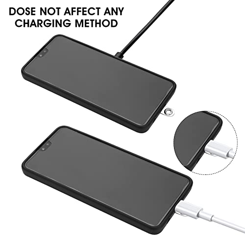 Cobee Universal Phone Tether Tab, Phone Lanyard Replacement Patches with Metal Ring Cell Phone Lanyard Tether Phone Case Lanyard Compatible with Cellphone Pads for Drop Protection (8pcs, Transparent)