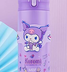 Kuromi Stainless Steel Insulated Water Bottle 350ml - Purple