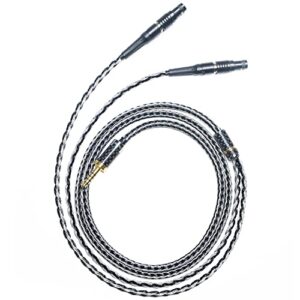 gucraftsman 16 strands 7n single crystal copper/silver mixed headphones replacement cables 4pin xlr/2.5mm/4.4mm balance for focal utopia (4.4mm plug)