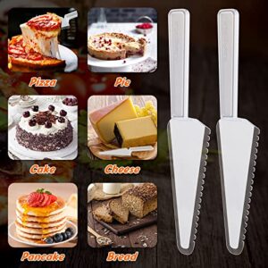 Suclain Disposable Plastic Cake Cutter Plastic Cake Server Cutting Plastic Spatula Plastic Knives Pie Pizza Pastry Slicer Serving Utensils for Kitchen Wedding (Clear, 50 Pieces)