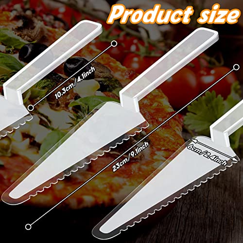 Suclain Disposable Plastic Cake Cutter Plastic Cake Server Cutting Plastic Spatula Plastic Knives Pie Pizza Pastry Slicer Serving Utensils for Kitchen Wedding (Clear, 50 Pieces)