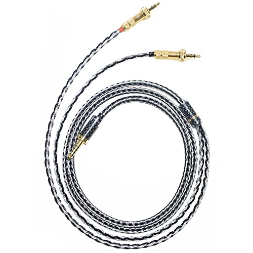 GUCraftsman 16 Strands 7N Single Crystal Copper/Silver Mixed Headphones Replacement Cables 4Pin XLR/2.5mm/4.4mm Balance for Sony MDR-Z7 MDR-Z7M2 MDR-Z1R (4.4mm Plug)