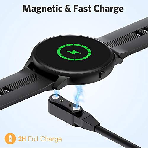 Aliwisdom Smart Watch Universal Charger Magnetic, Smartwatch Accessories 2 Pin Magnetic Suction Replacement Charger for Smart Watch/Fitness Tracker, Cable Contact pin spacing Compatible 4mm