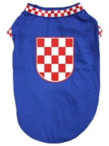 petitebella croatia flag puppy dog shirt (blue, medium)