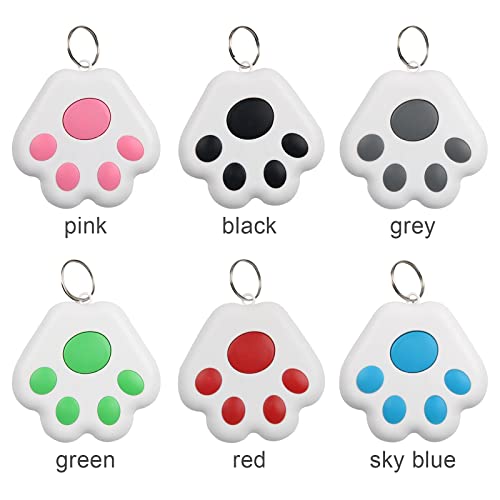 shtain 2Pcs GPS Tracking Tags, Wireless Bluetooth Waterproof Pet Tracker, GPS Keychain Tracker, GPS Pet Tags Animal Tracker, Anti-Lost Tag Alarms for Kids Pets Cats Dogs Backpacks Red/Sky Blue