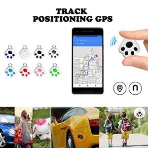 shtain 2Pcs GPS Tracking Tags, Wireless Bluetooth Waterproof Pet Tracker, GPS Keychain Tracker, GPS Pet Tags Animal Tracker, Anti-Lost Tag Alarms for Kids Pets Cats Dogs Backpacks Red/Sky Blue