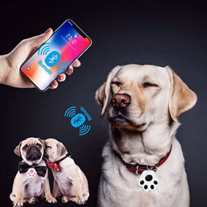 shtain 2Pcs GPS Tracking Tags, Wireless Bluetooth Waterproof Pet Tracker, GPS Keychain Tracker, GPS Pet Tags Animal Tracker, Anti-Lost Tag Alarms for Kids Pets Cats Dogs Backpacks Red/Sky Blue