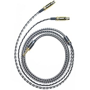gucraftsman 16 strands 7n single crystal copper/silver mixed headphone cable for audeze lcd-x lcd-xc lcd2 lcd3 lcd4 lc5 lcd24 lcd-mx4 mm-500 meze empyrean elite kennerton thror vali (4.4mm plug)