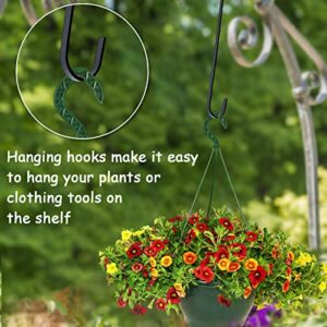 TUCEWP 8 Pack 12 Inch Large S Hooks Black Heavy Duty Hooks for Hanging Plants Long Metal Hook Hanger S Shaped Hooks for Hanging Closet，Pots and Pans，Basket,Bird Feeders, Garden Indoor Outdoor