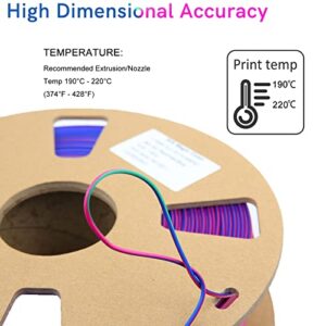 Nswern Silk Magic PLA 3D Printer Filament, Tri-Color Silk Shiny Filament Color Change Material 1.75mm +/- 0.02mm,1 kg/Cardboard Spool