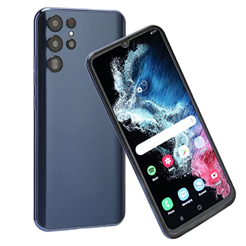 S22 Ultra Pro Unlocked Smartphone for Android 11, 6.52in Unlocked Cell Phone, FHD Face ID 4GB 64GB 128GB Expandable Supported Mobile Phone Dual SIM, 10 Core CPU, 3500mAh, 5MP 8MP Dual Camera(Blue)