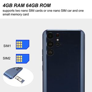 S22 Ultra Pro Unlocked Smartphone for Android 11, 6.52in Unlocked Cell Phone, FHD Face ID 4GB 64GB 128GB Expandable Supported Mobile Phone Dual SIM, 10 Core CPU, 3500mAh, 5MP 8MP Dual Camera(Blue)