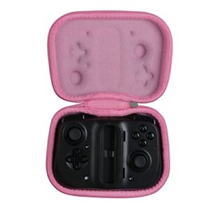 hermitshell hard travel case for razer kishi mobile game controller (case for razer kishi, pink)