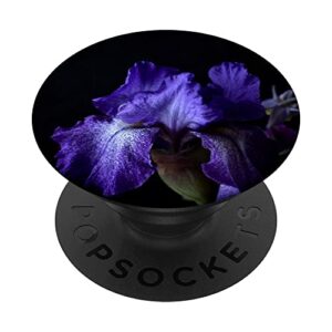 purple iris flower popsockets swappable popgrip