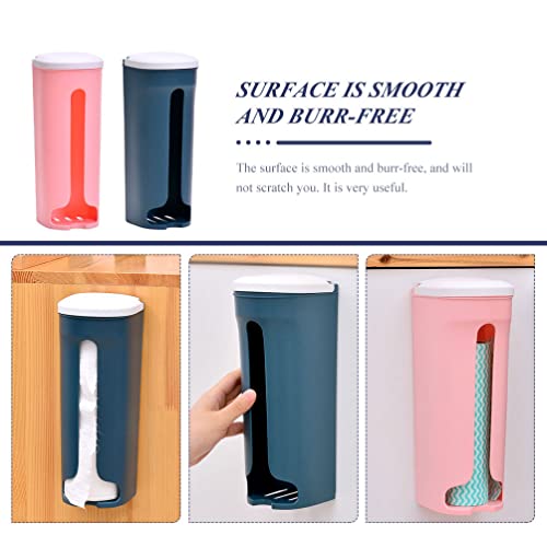 CALLARON Grocery Bag Holder Trash Bag Dispenser Plastic Garbage Bag Holders Plastic Waste Bag Saver Kitchen Trash Bag Dispenser Grocery Bags Wall Mount Storage 2pcs Pocket Protector Pocket Protector