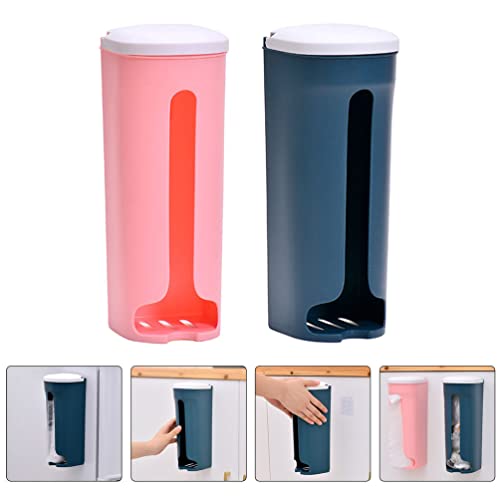 CALLARON Grocery Bag Holder Trash Bag Dispenser Plastic Garbage Bag Holders Plastic Waste Bag Saver Kitchen Trash Bag Dispenser Grocery Bags Wall Mount Storage 2pcs Pocket Protector Pocket Protector